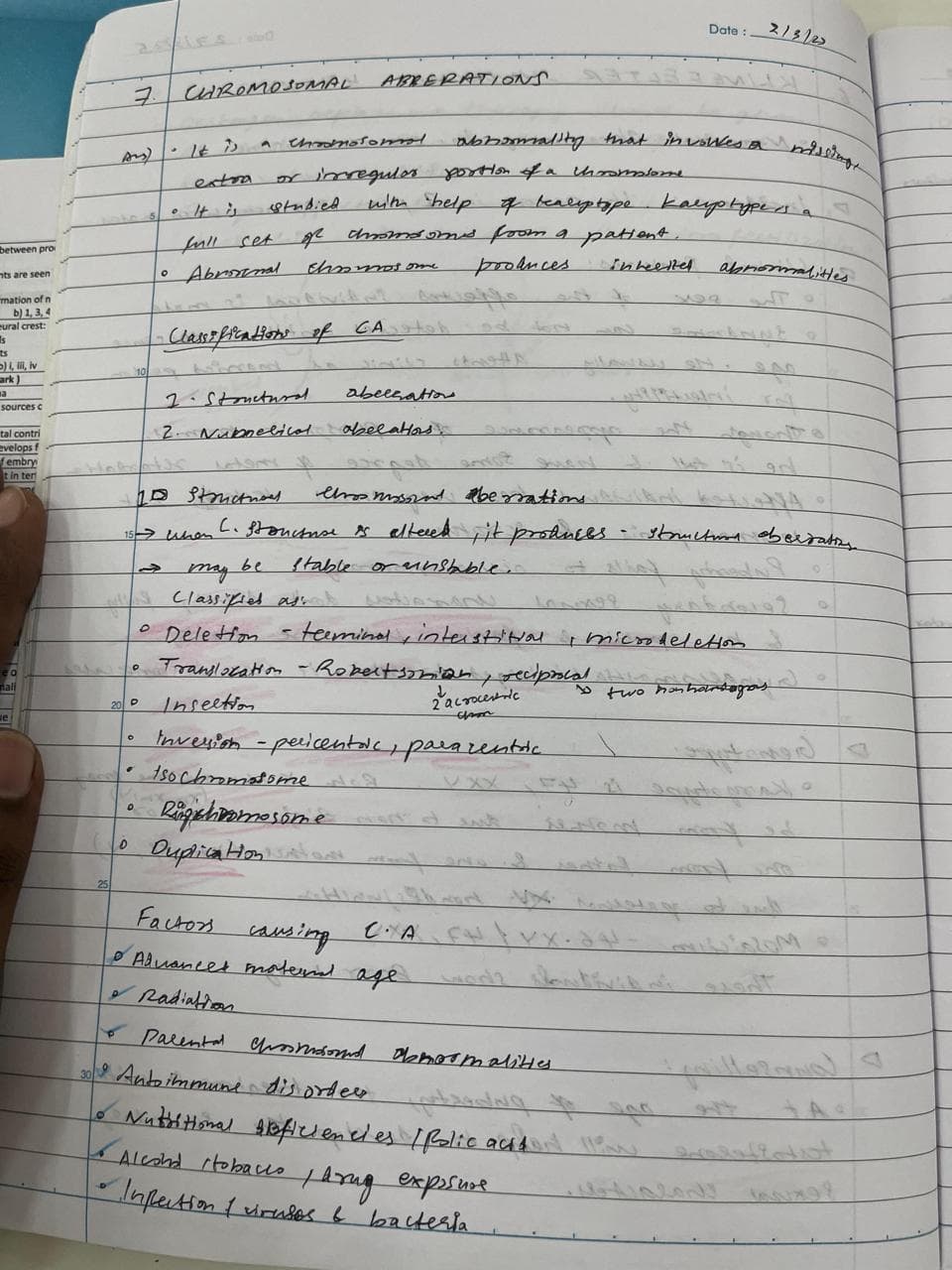 Genetics - Chromosomal Alterations or Aberrations  - Slide 1