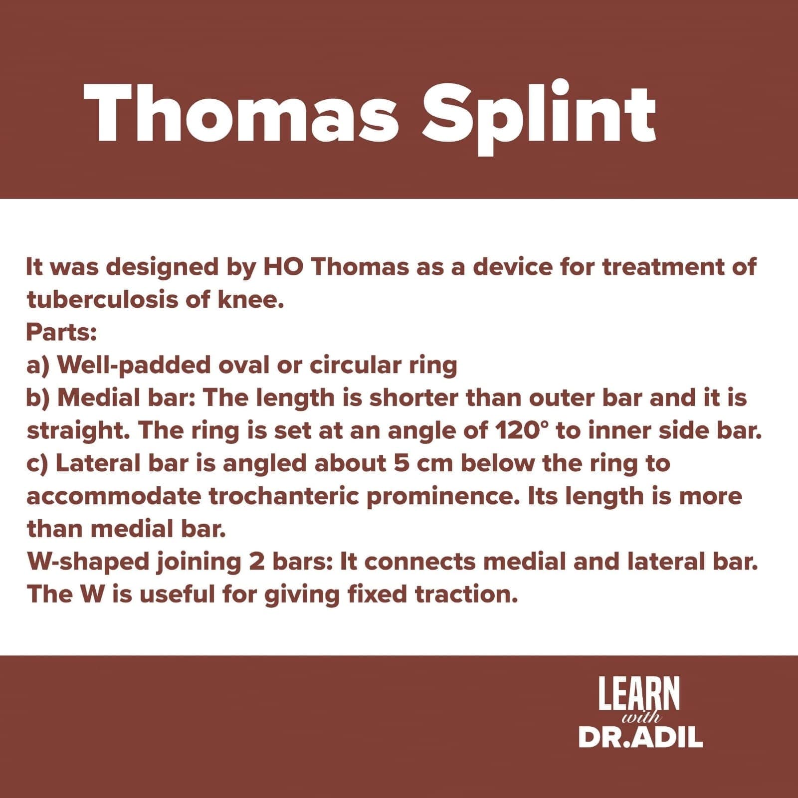 Thomas splint  - Slide 1